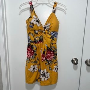 Planet Gold Yellow Flower Dress